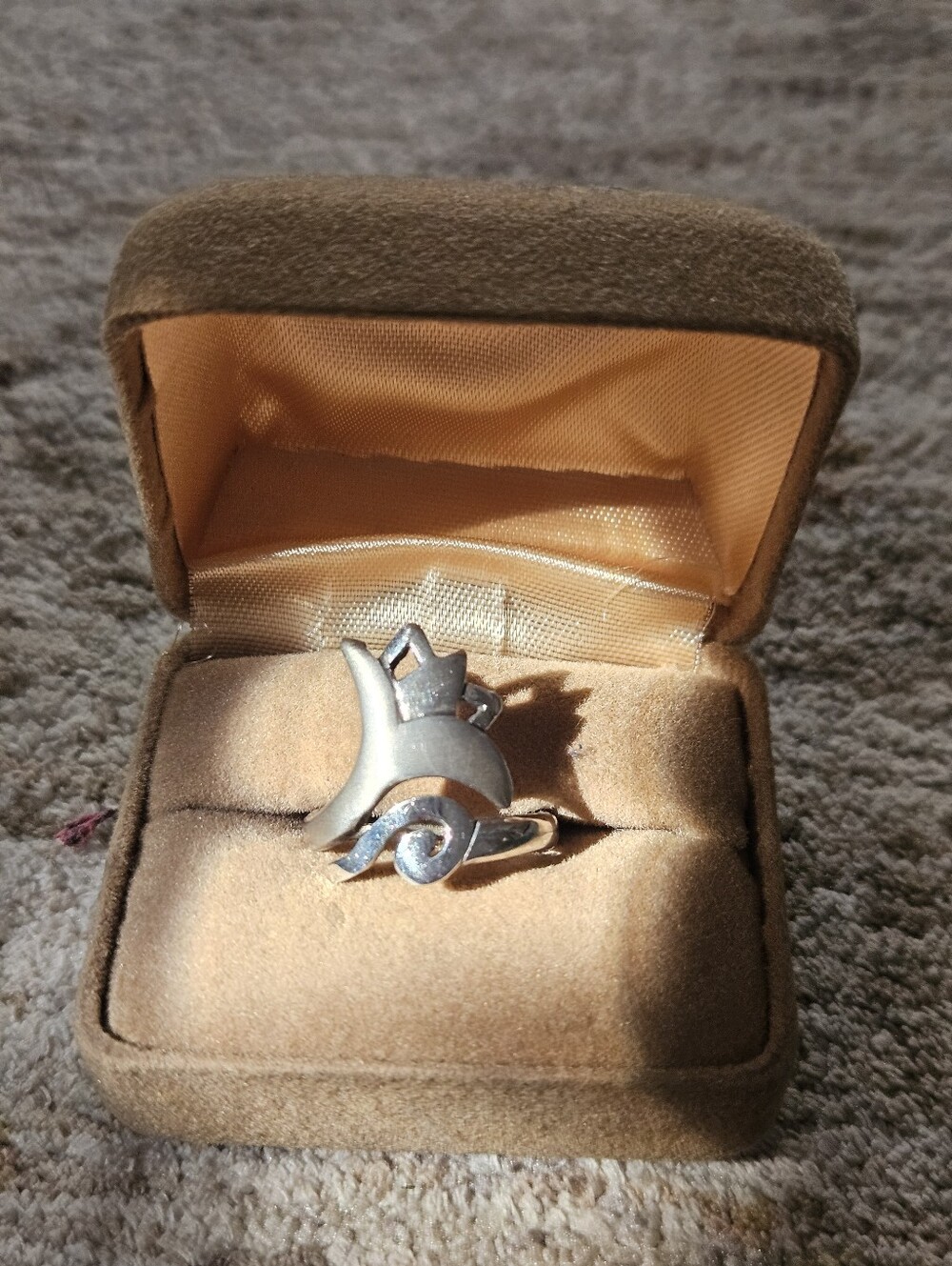 Vintage Flower Sterling Silver Ring - Size 6.5